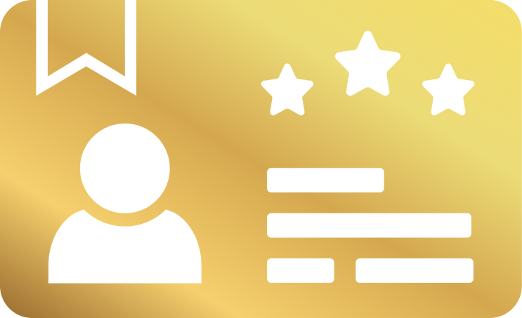 Gold Membership Card Icon